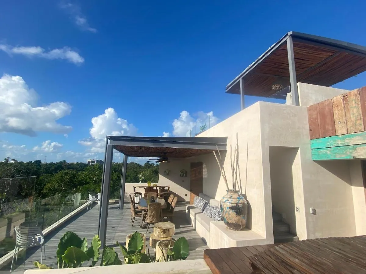 Appartement Kataleya Tulum By Zaazil - Amazing Penthouse Plus Aptartment , Up To 16 People, Private Pool, Terrace , Roof Top And Hot Tub In Luum Zama In The Jungle